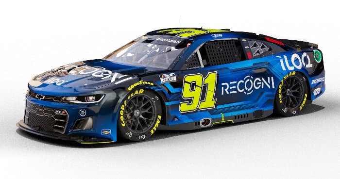 Here's Räikkönen's car in its full paint job. Photo courtesy Trackhouse Racing.